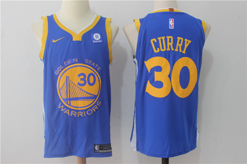 Men Golden State Warriors 30 Curry Blue Game Nike NBA Jerseys